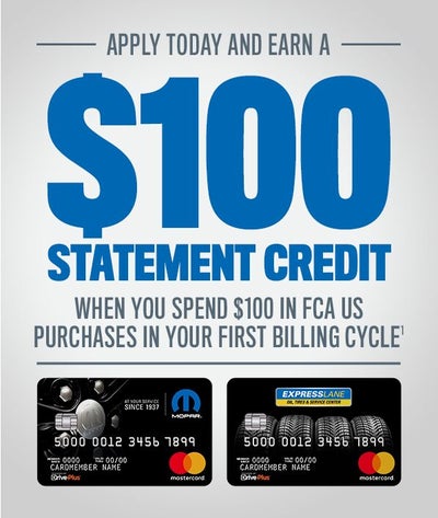 Apply Today and Earn A $100 Statement Credit