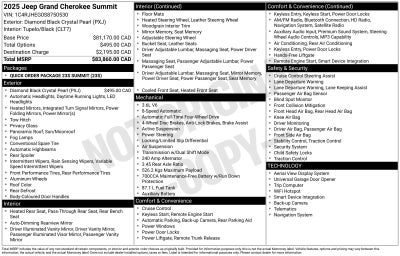 2025 Jeep Grand Cherokee Summit