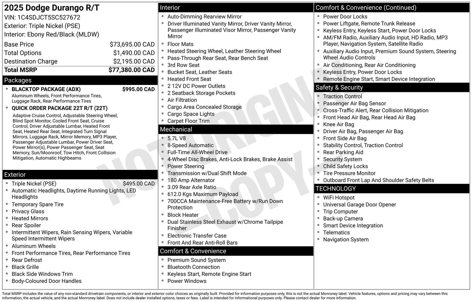 2025 Dodge Durango R/T Plus