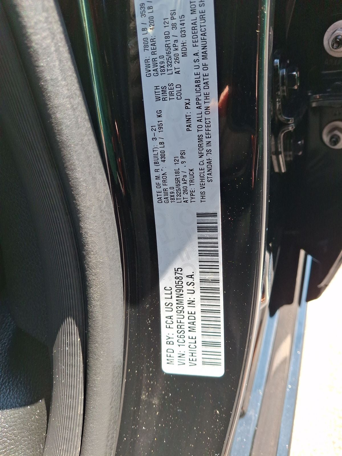 2021 RAM 1500 TRX