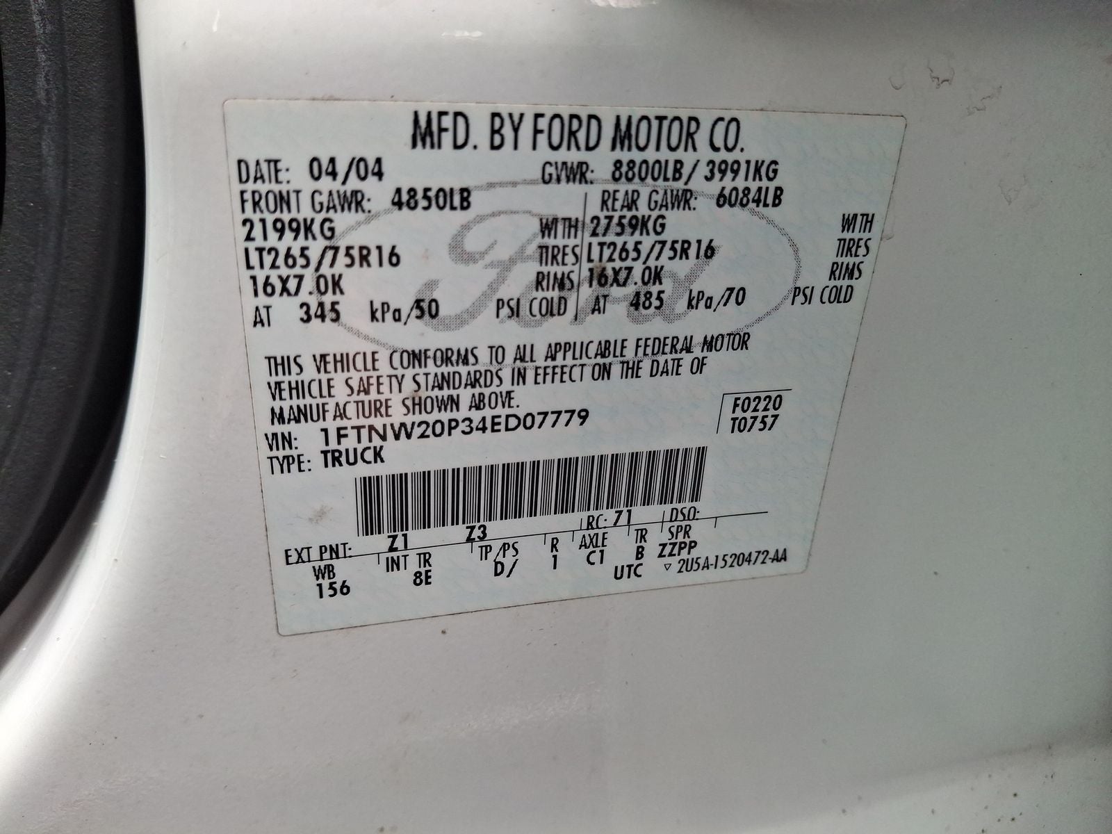 2004 Ford F-250 XL