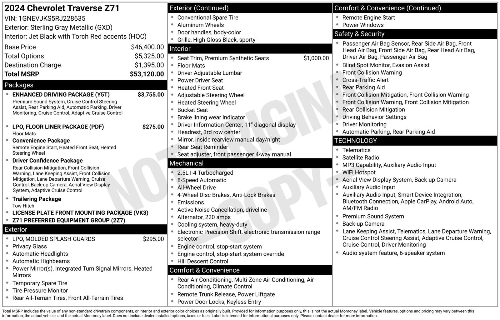 2024 Chevrolet Traverse Z71