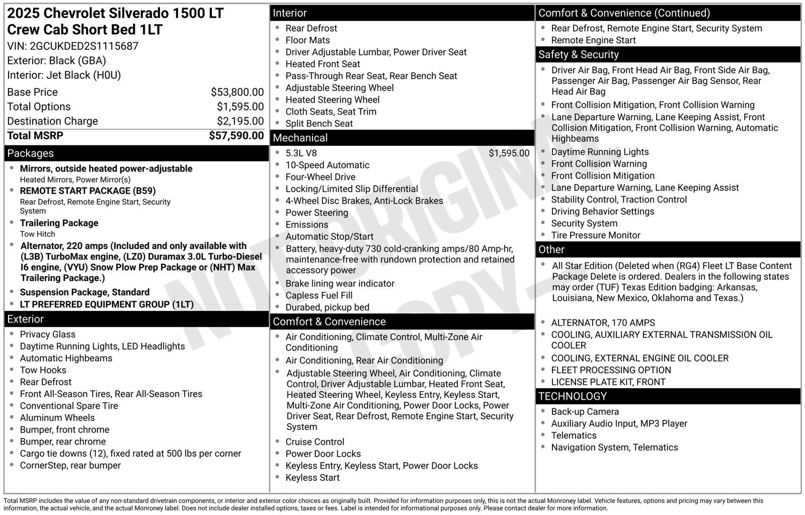 2025 Chevrolet Silverado 1500 LT LT1