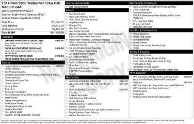 2014 RAM Ram 2500 Tradesman
