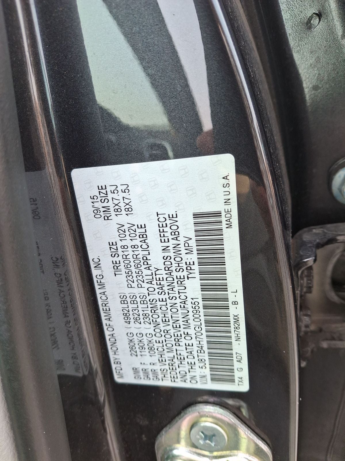 2016 Acura RDX Base AWD w/Advance Package