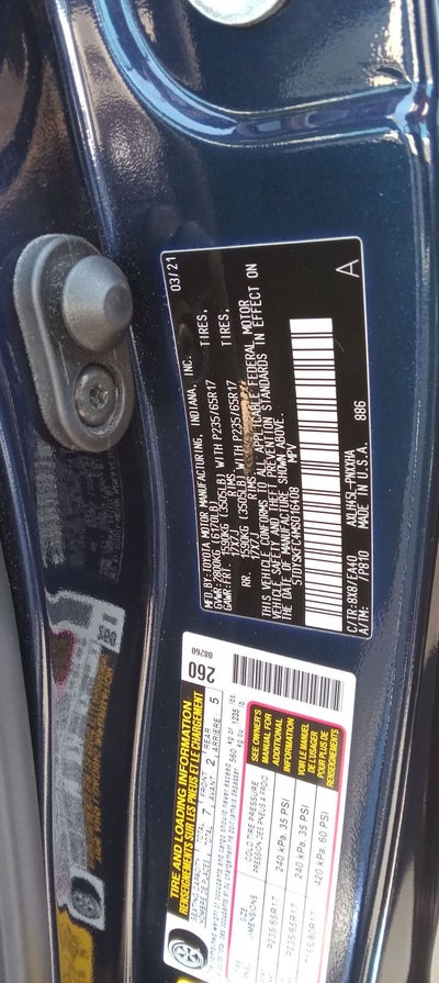 2021 Toyota Sienna XLE 7 Passenger