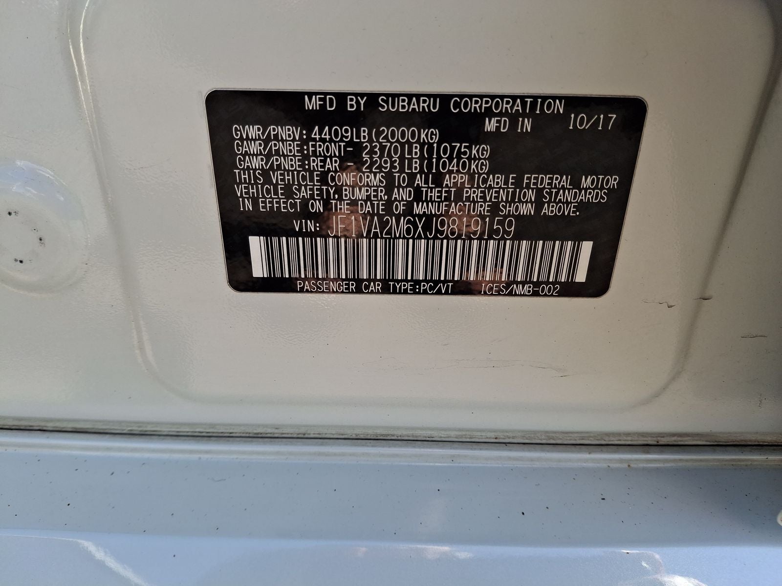 2018 Subaru WRX STI STi