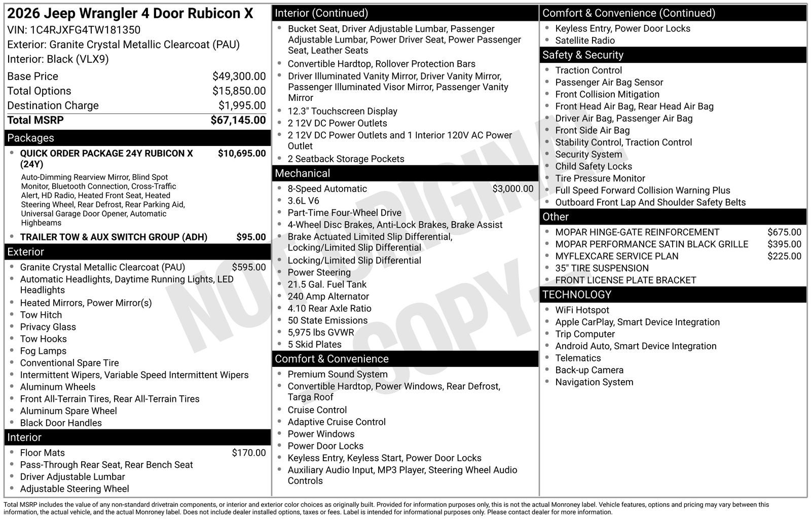 2026 Jeep Wrangler Rubicon X