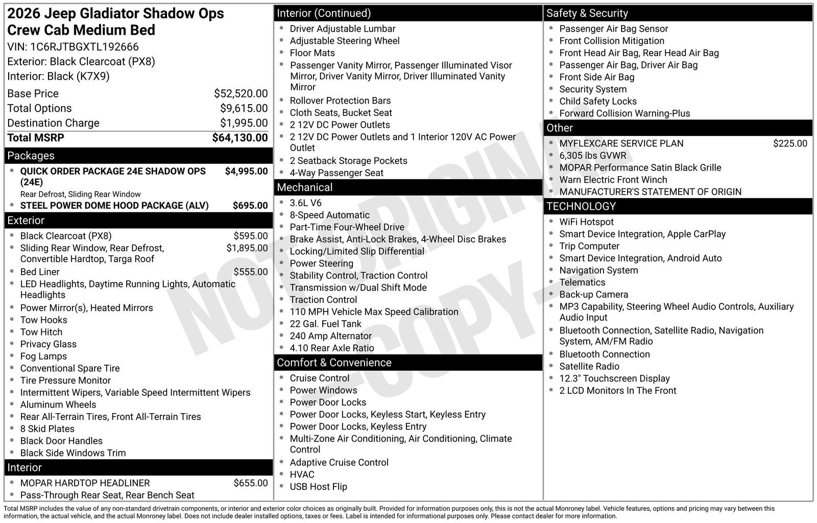 2026 Jeep Gladiator Shadow Ops