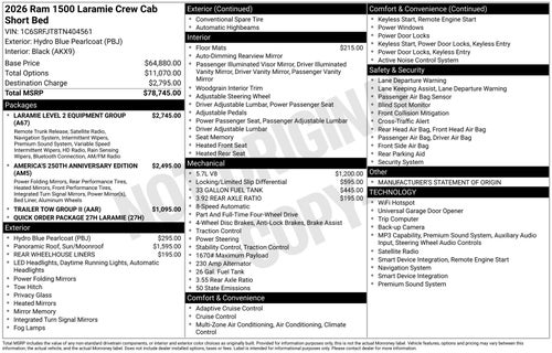 2026 RAM Ram 1500 Laramie