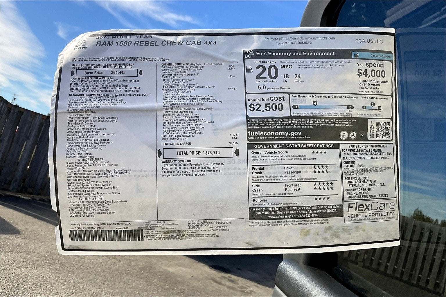 2026 RAM Ram 1500 Rebel