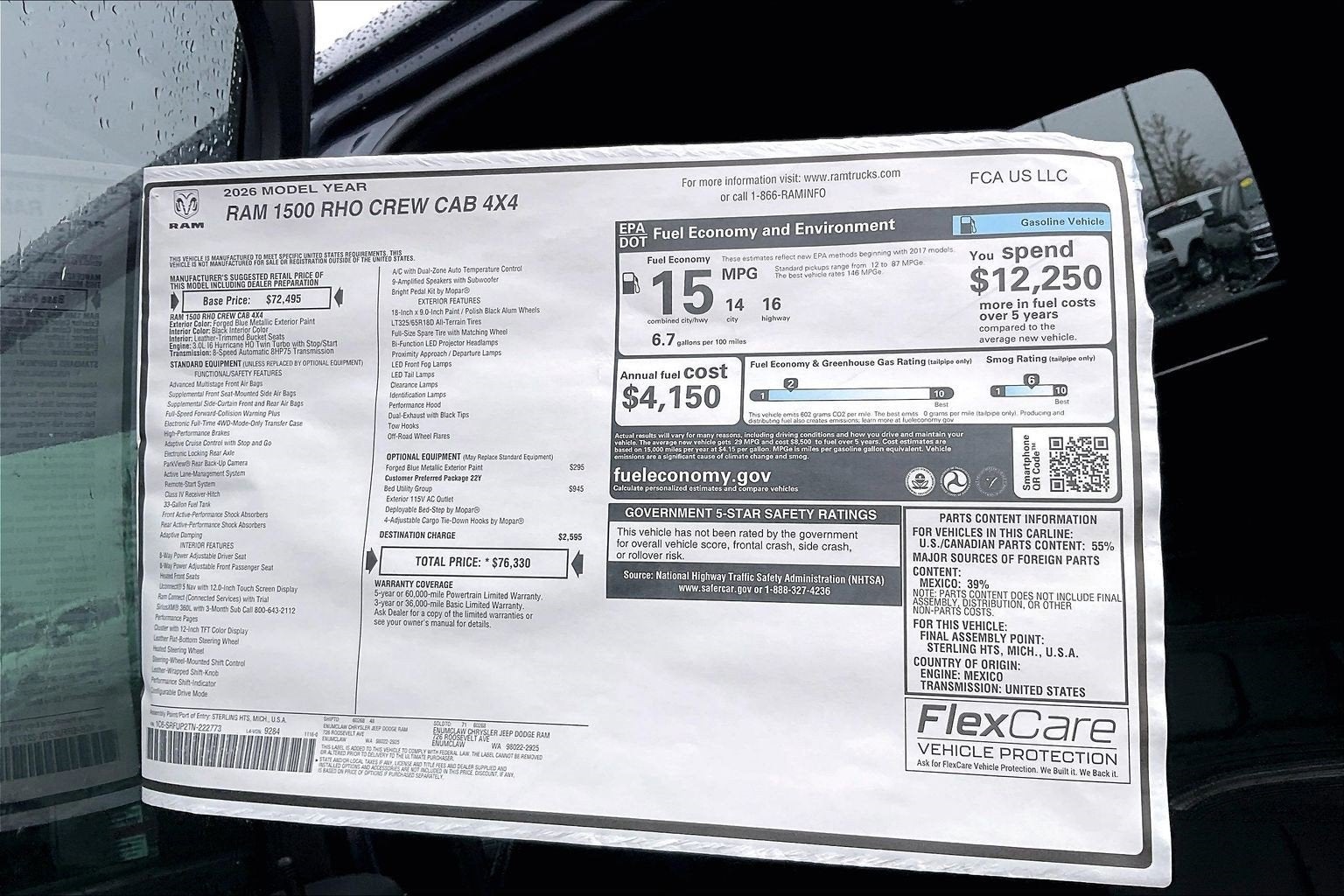 2026 RAM Ram 1500 RHO