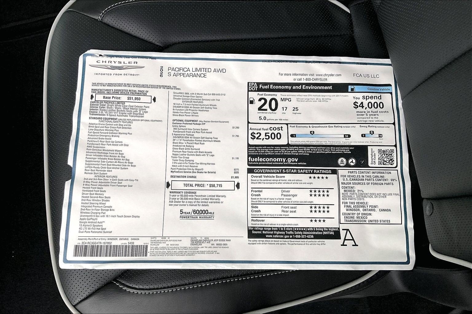 2026 Chrysler Pacifica Limited