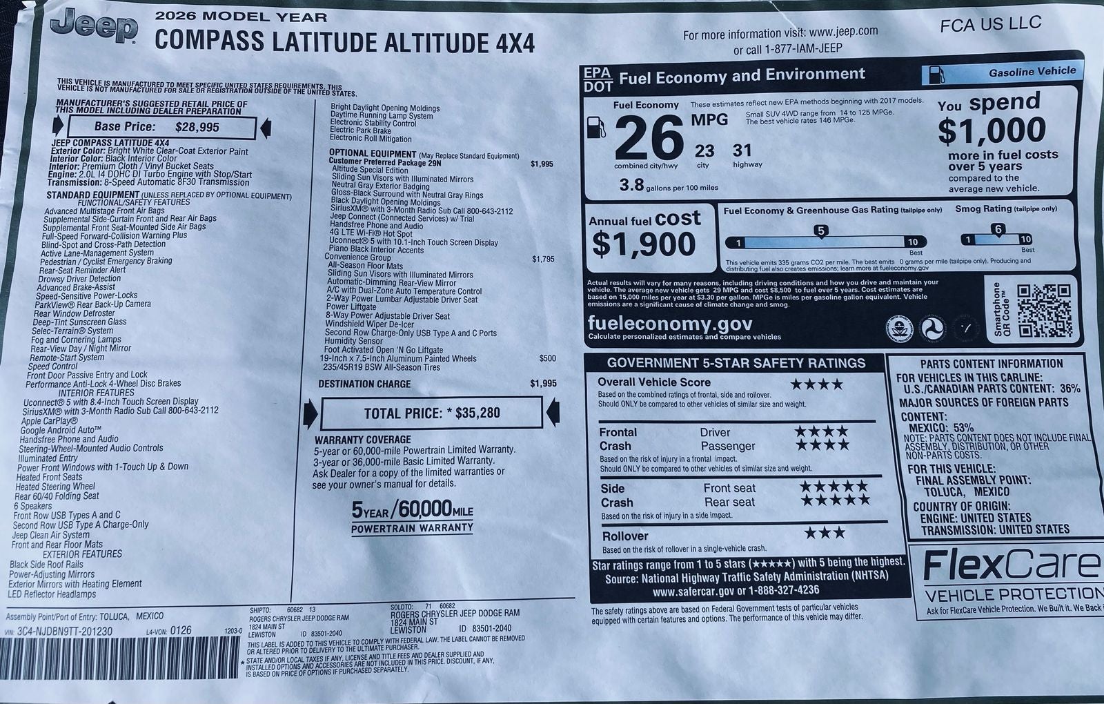 2026 Jeep Compass Latitude