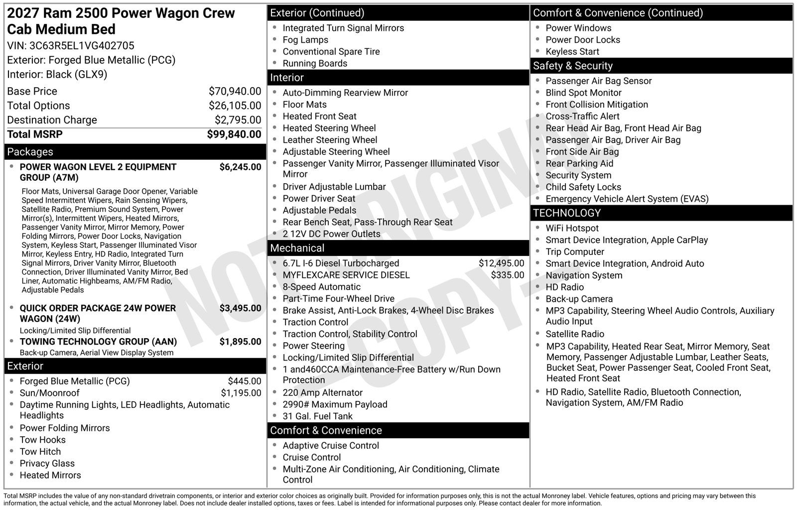 2027 RAM Ram 2500 Power Wagon