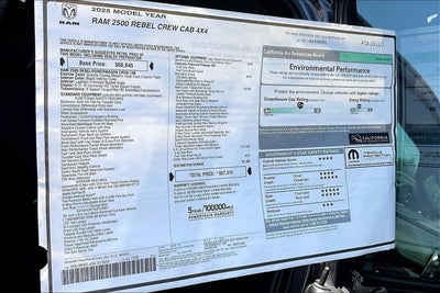 2025 RAM Ram 2500 Rebel Cummins HO