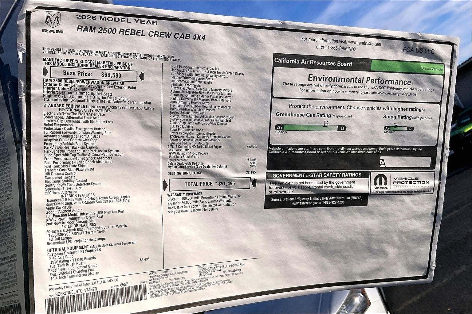 2026 RAM Ram 2500 Rebel