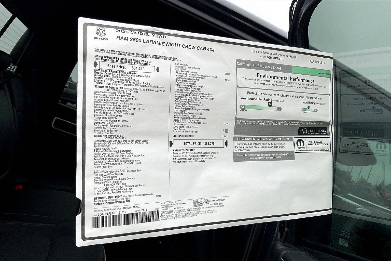 2026 RAM Ram 2500 Laramie Night Edition