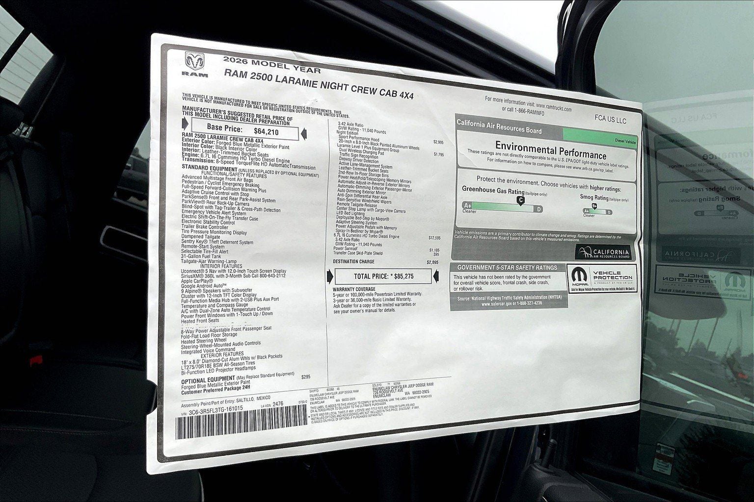 2026 RAM Ram 2500 Laramie Night Edition