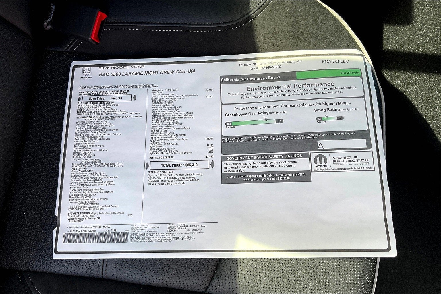 2026 RAM Ram 2500 Laramie Night Edition