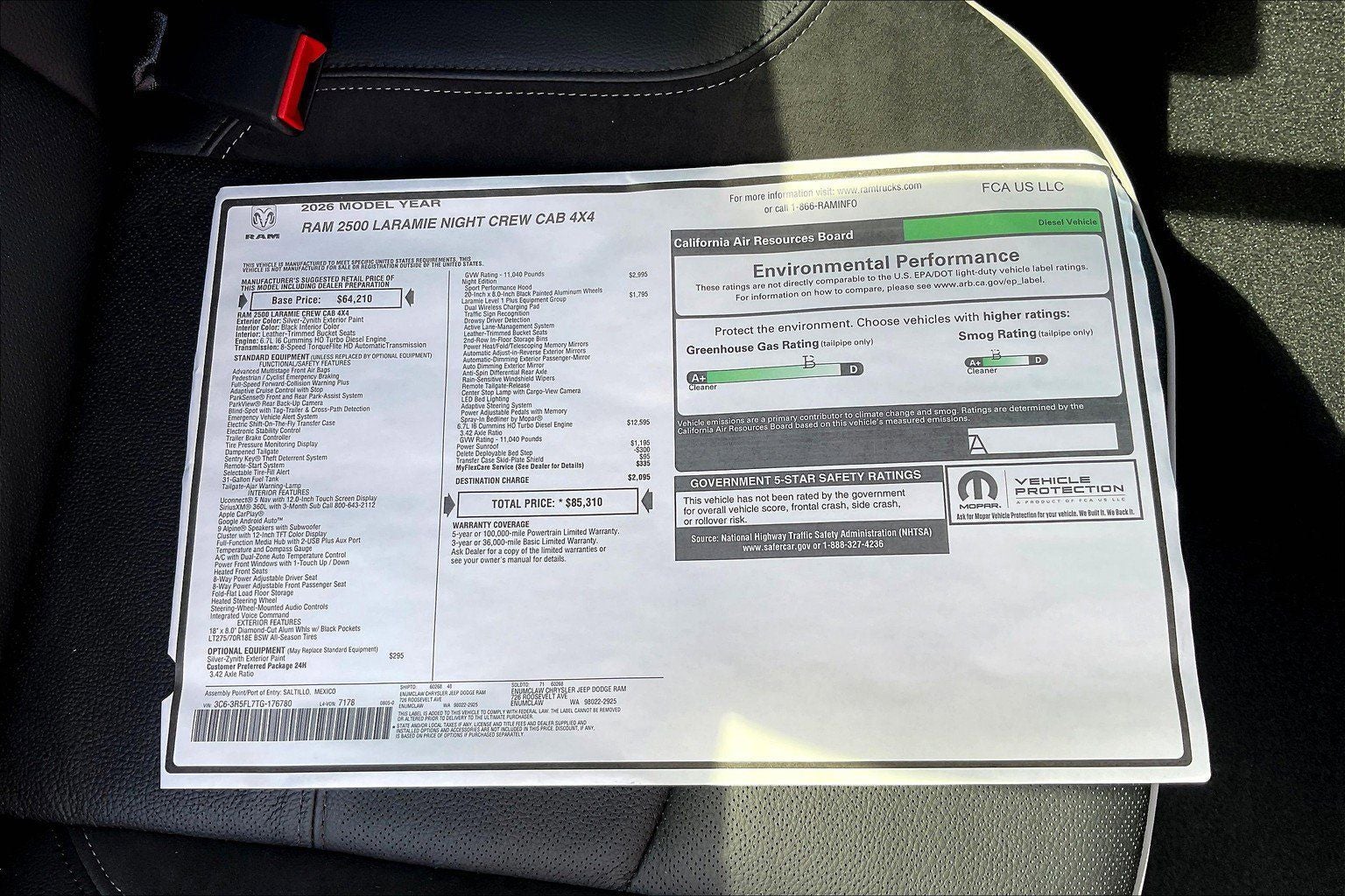 2026 RAM Ram 2500 Laramie Night Edition