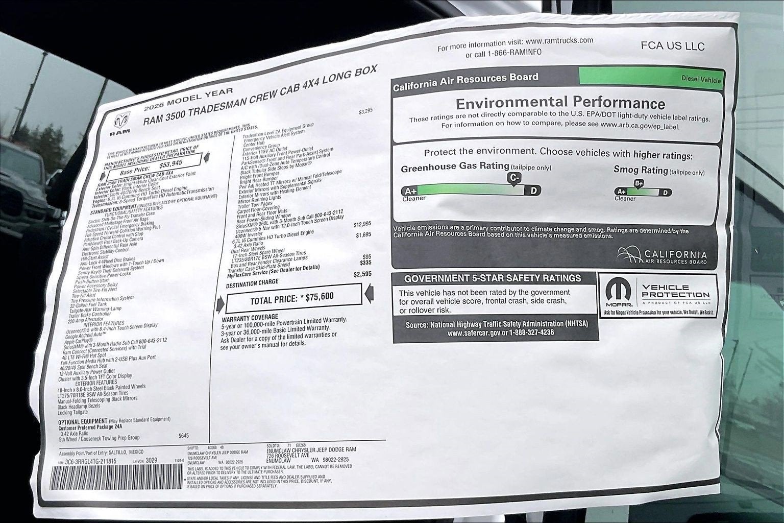 2026 RAM Ram 3500 Tradesman