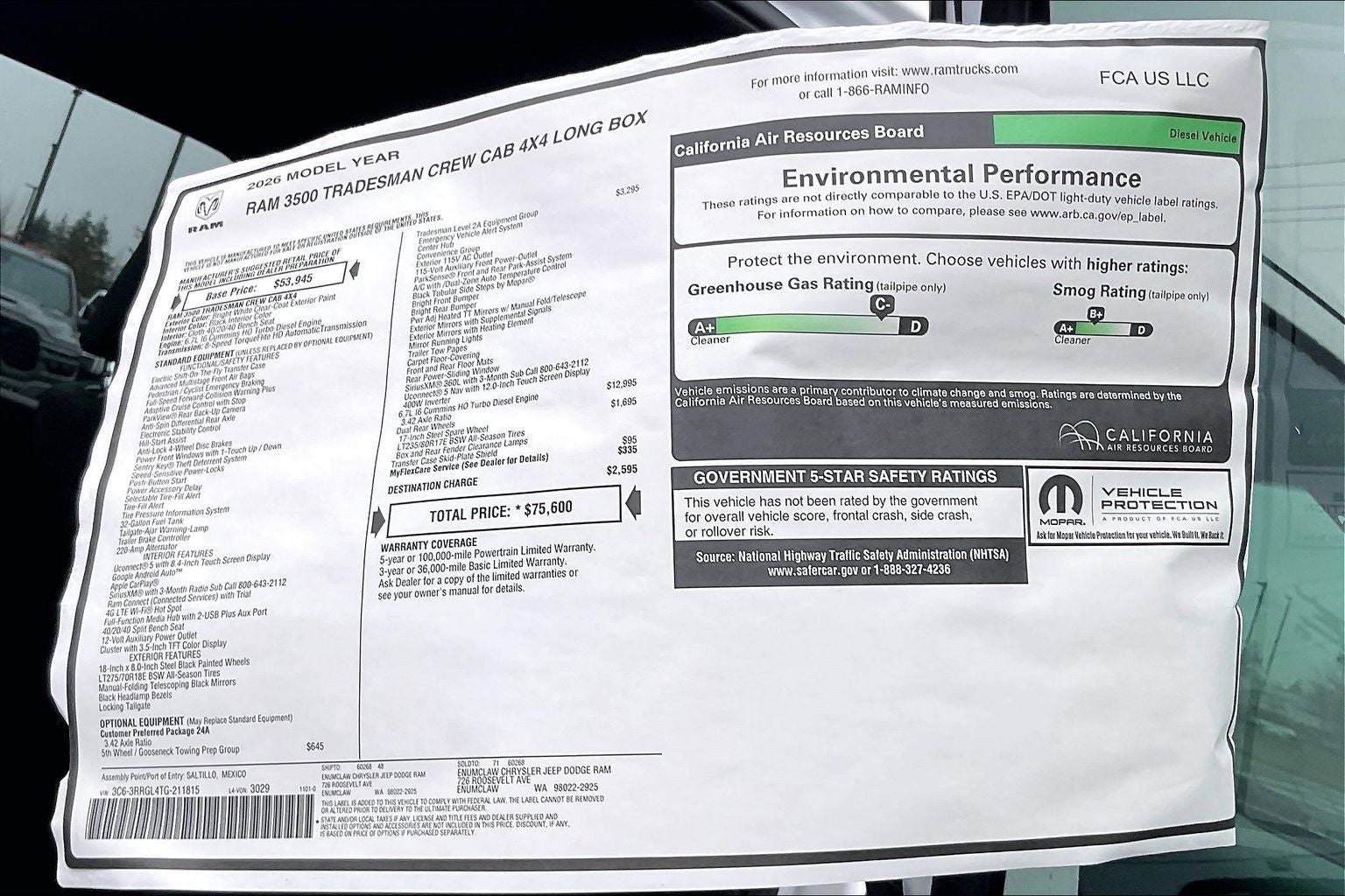 2026 RAM Ram 3500 Tradesman