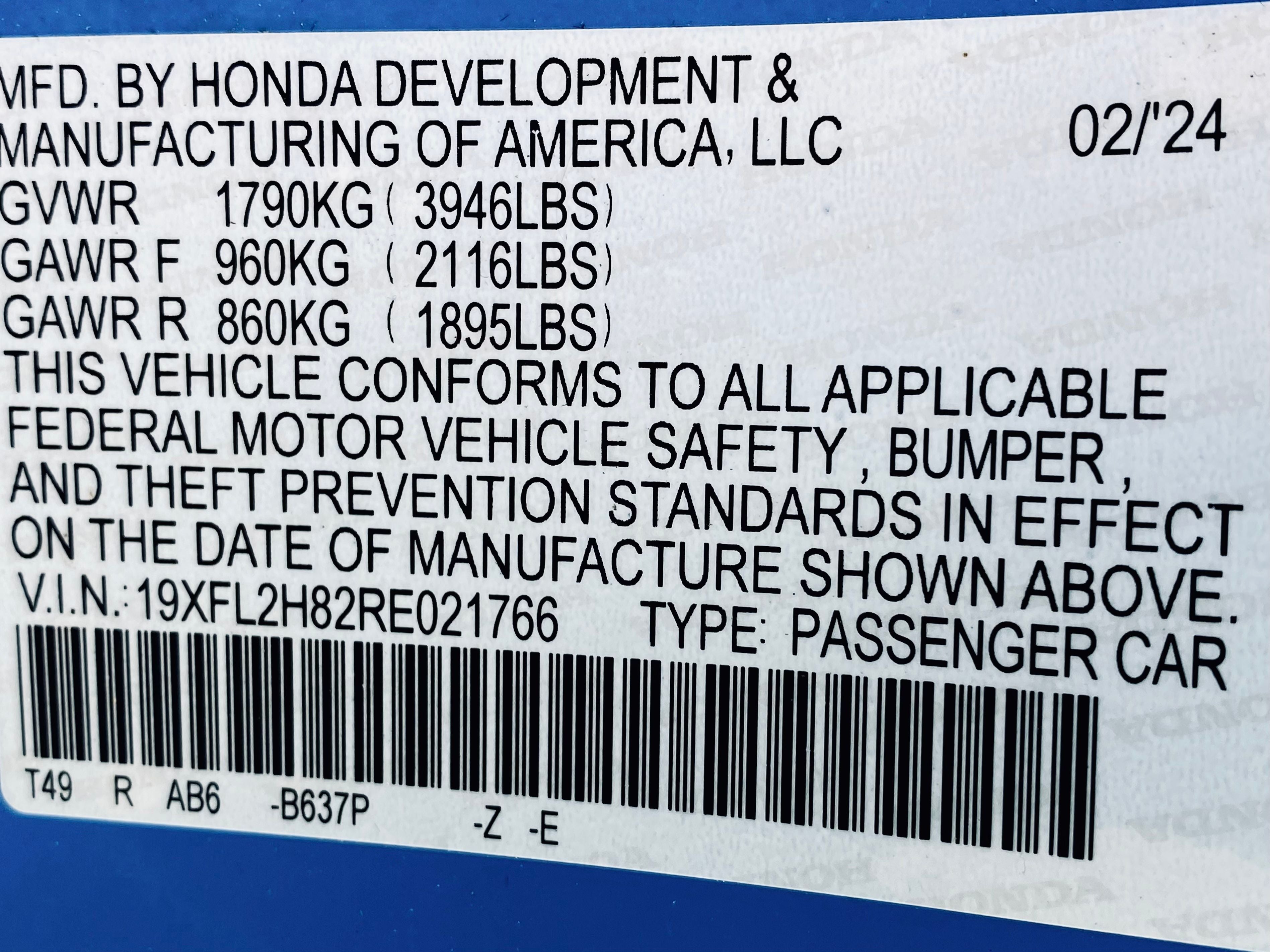 2024 Honda Civic Sport
