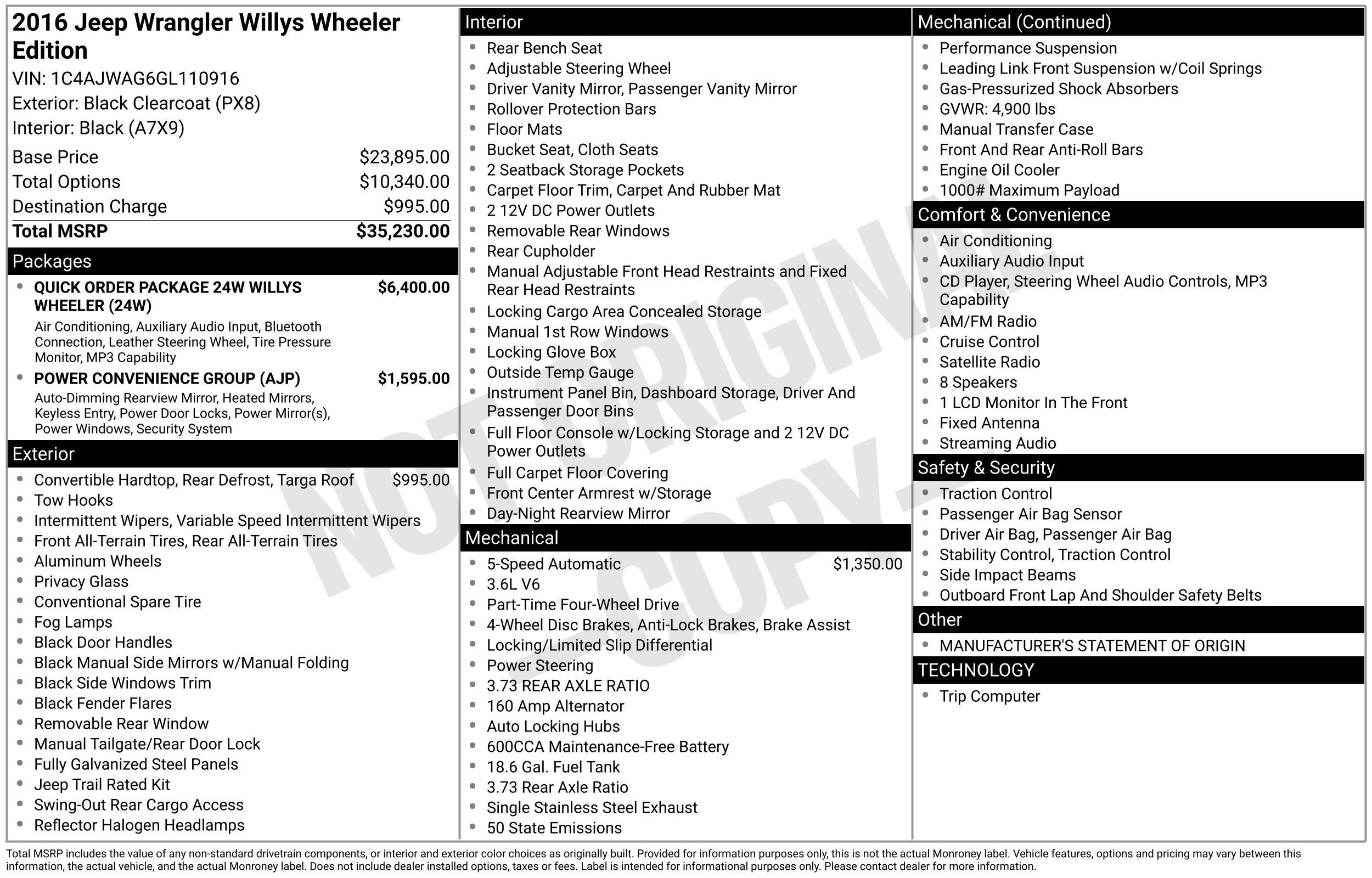 2016 Jeep Wrangler Sport