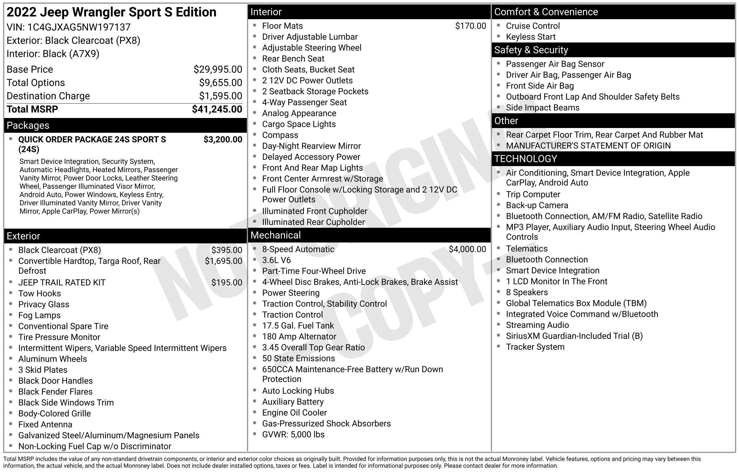2022 Jeep Wrangler Sport S
