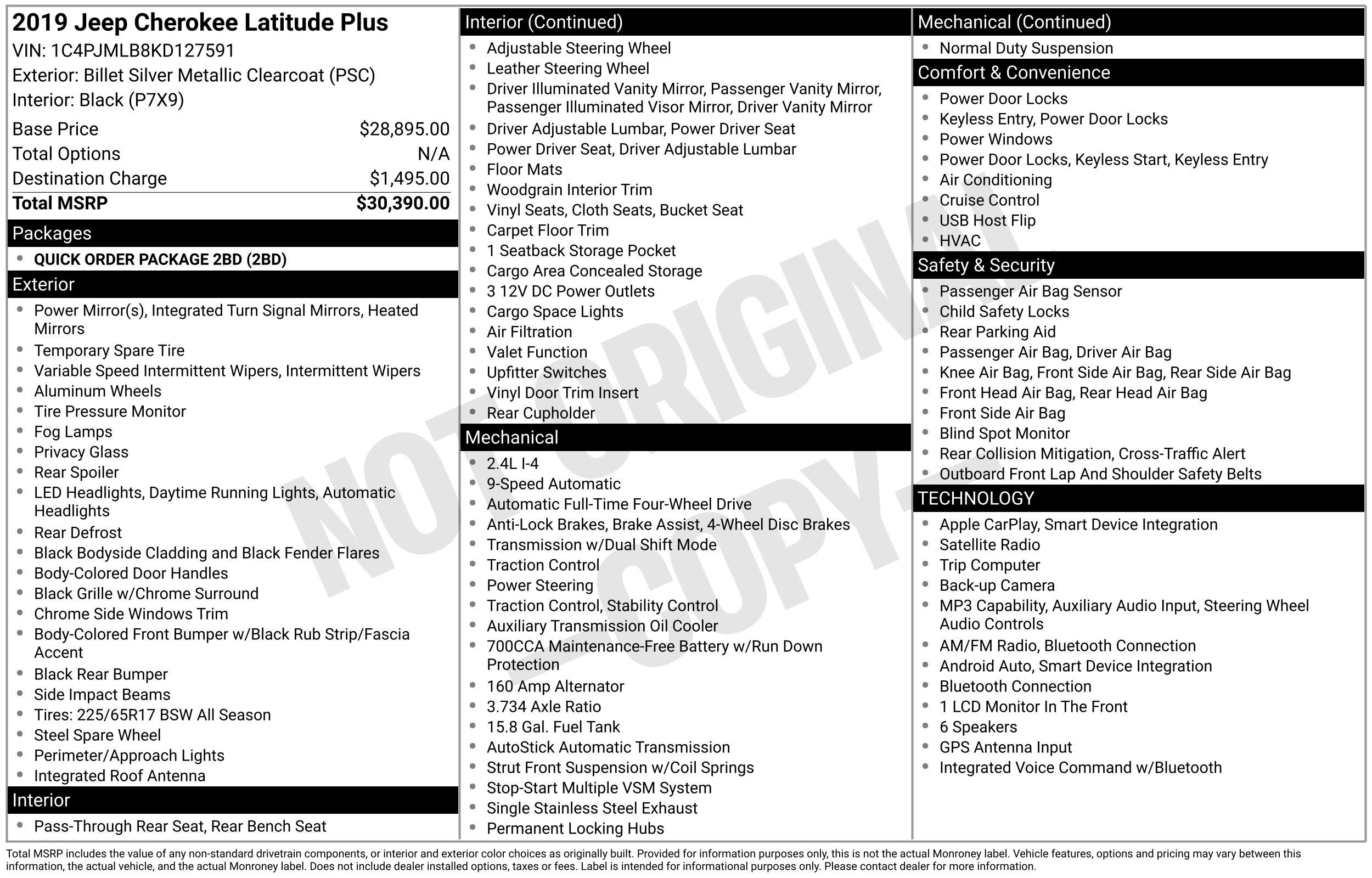 2019 Jeep Cherokee Latitude Plus