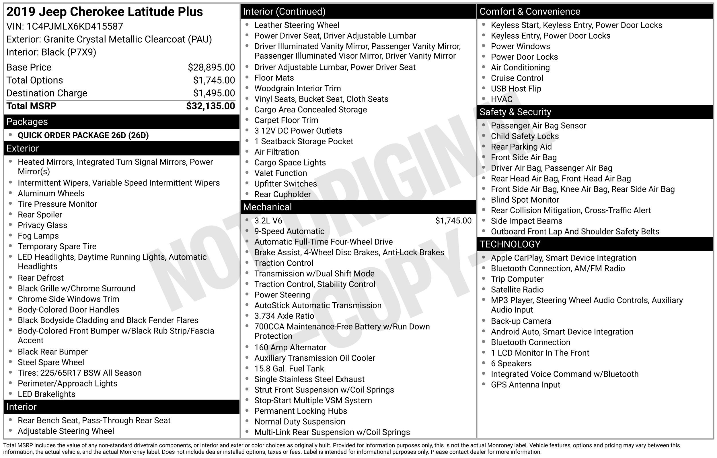 2019 Jeep Cherokee Latitude Plus