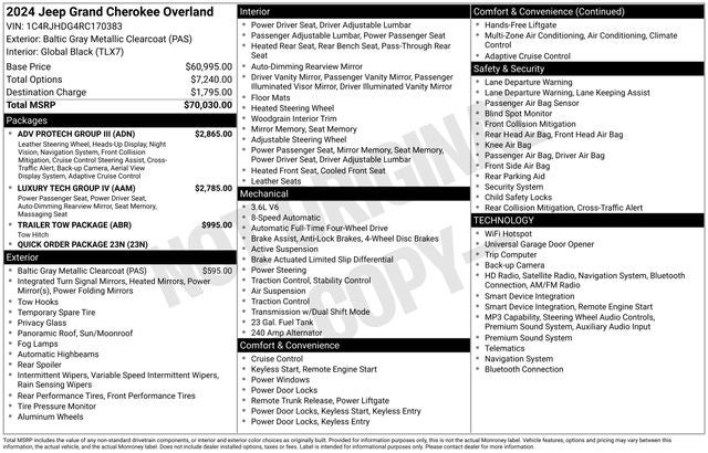 2024 Jeep Grand Cherokee Overland