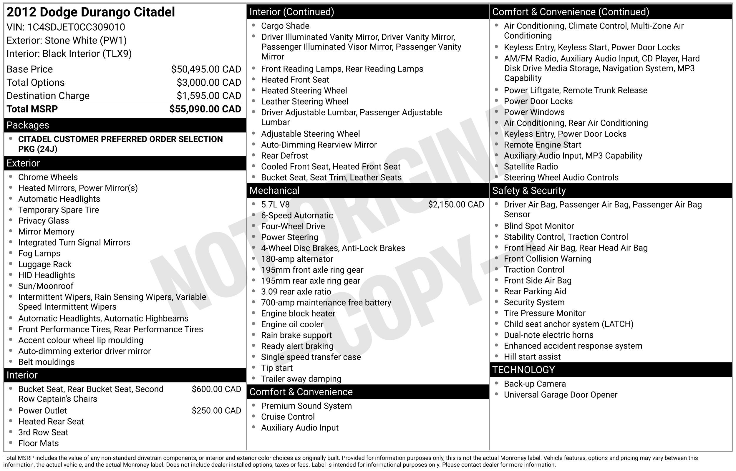 2012 Dodge Durango Citadel