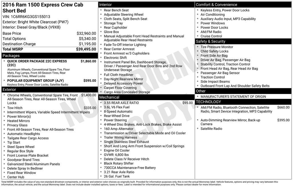 2016 RAM 1500 Express