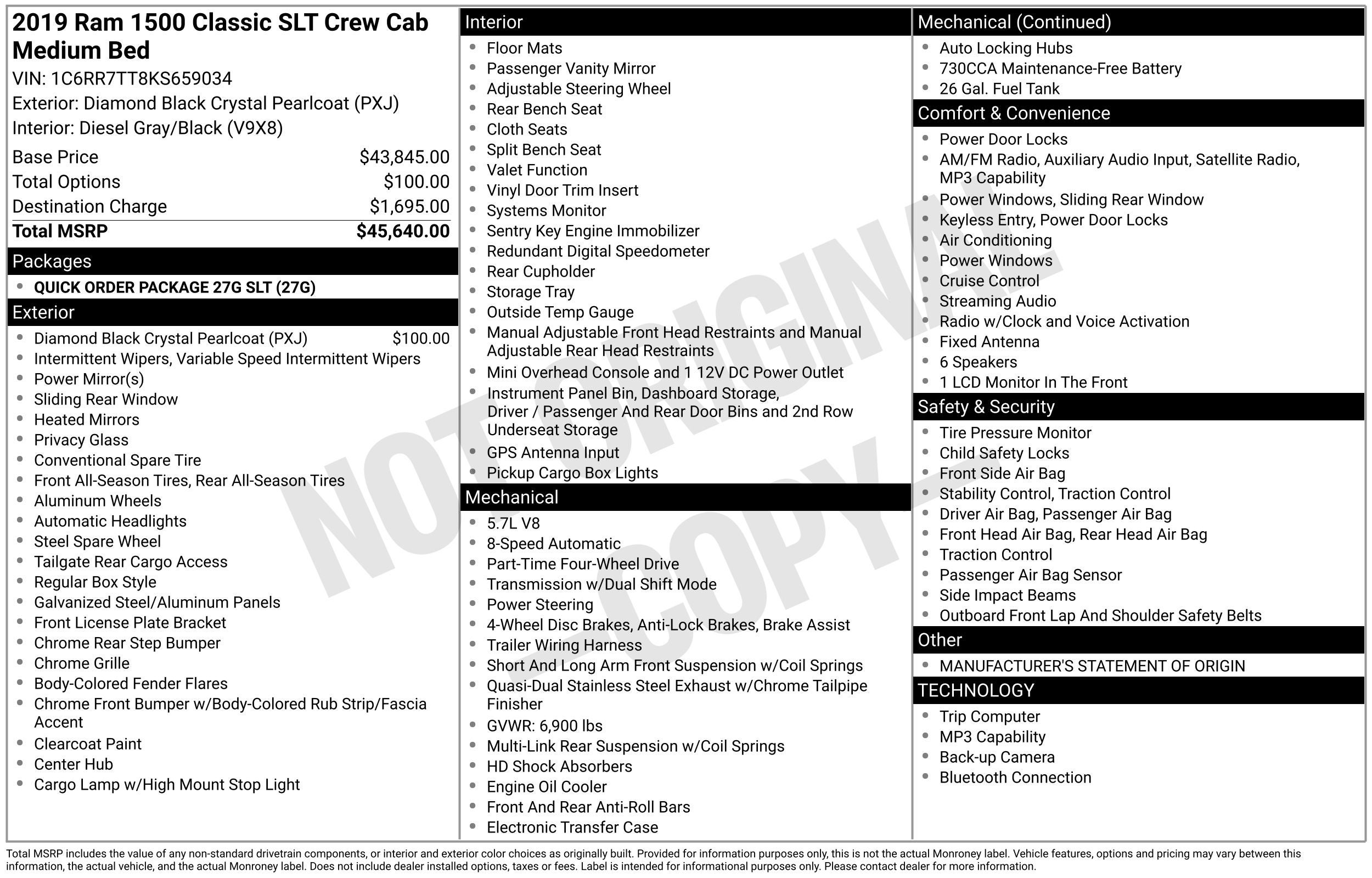 2019 RAM 1500 Classic SLT