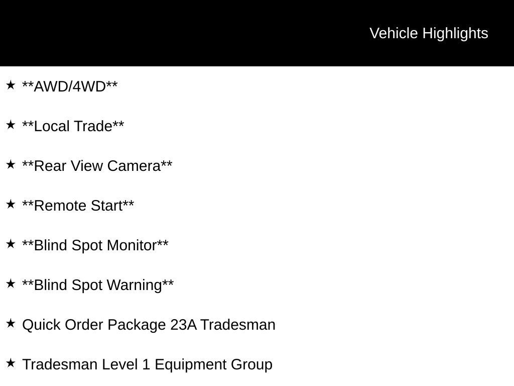 2025 RAM 1500 Tradesman