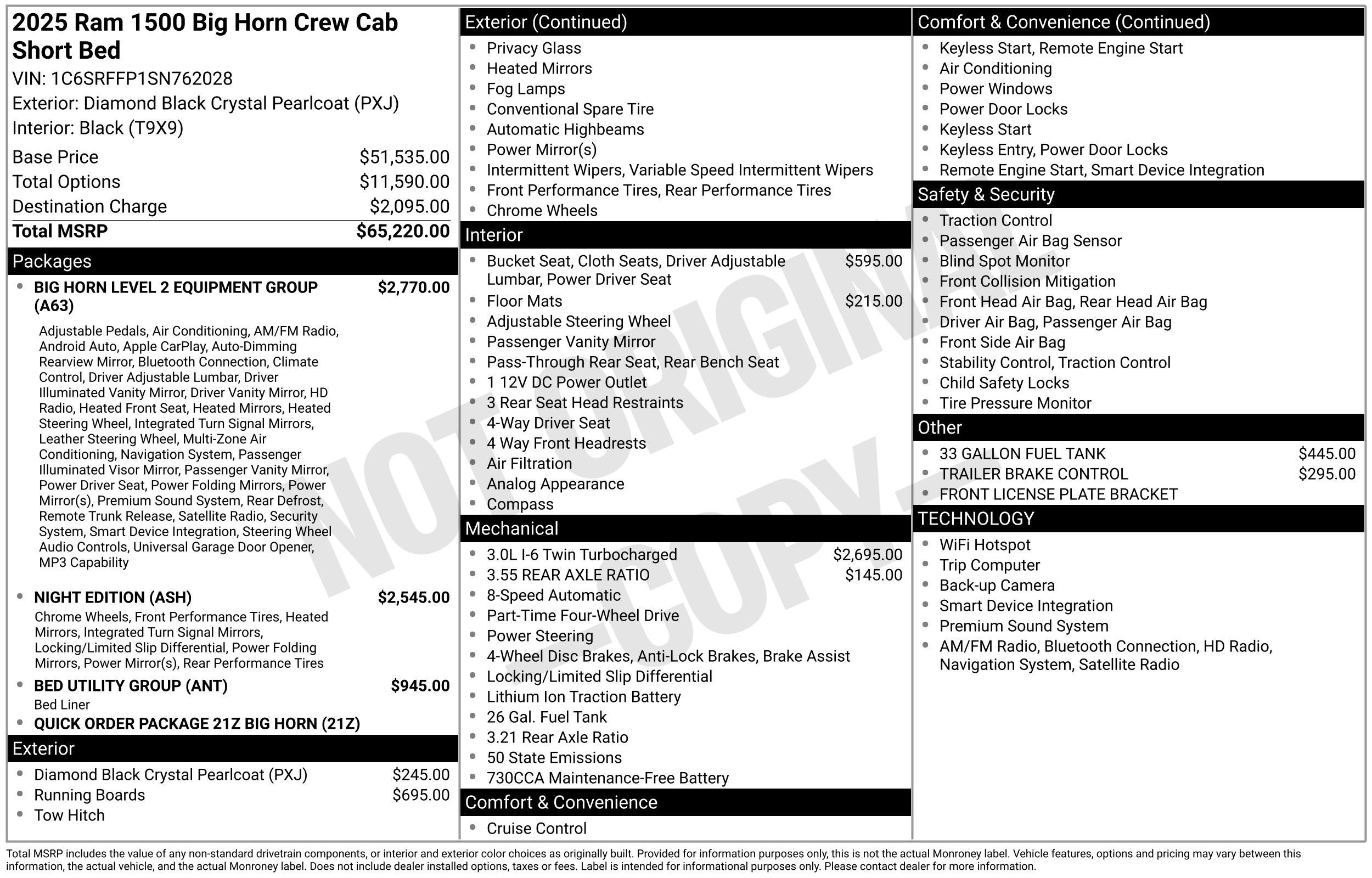 2025 RAM 1500 Big Horn Night Edition