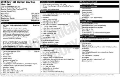 2024 RAM 1500 Big Horn/Lone Star