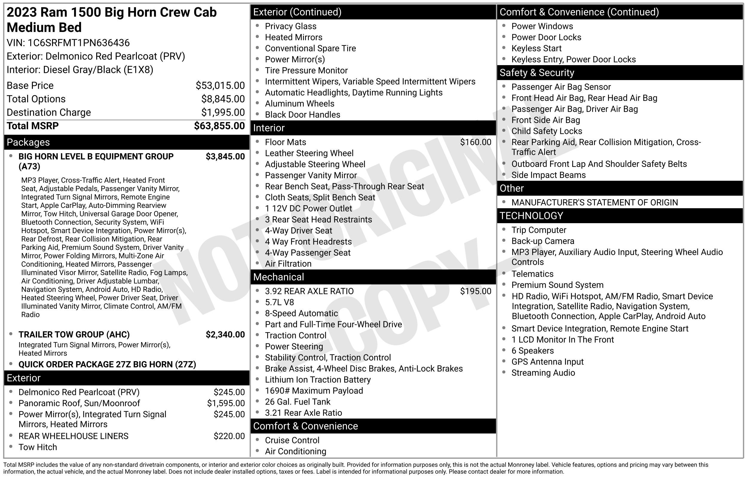 2023 RAM 1500 Big Horn/Lone Star