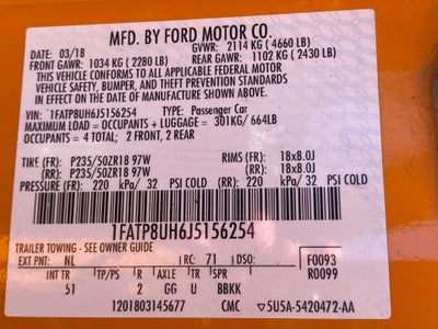 2018 Ford Mustang EcoBoost Premium