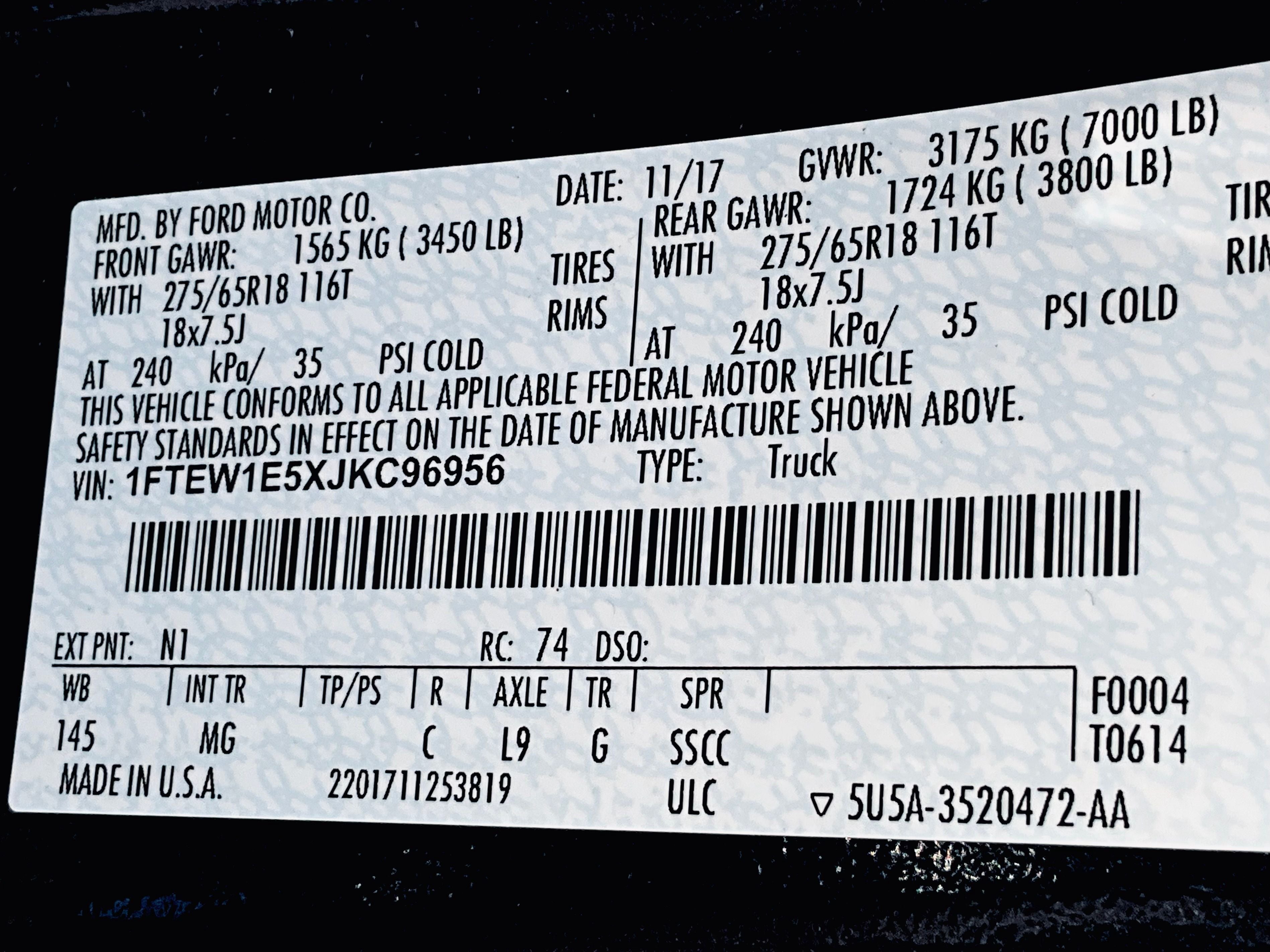 2018 Ford F-150 XLT