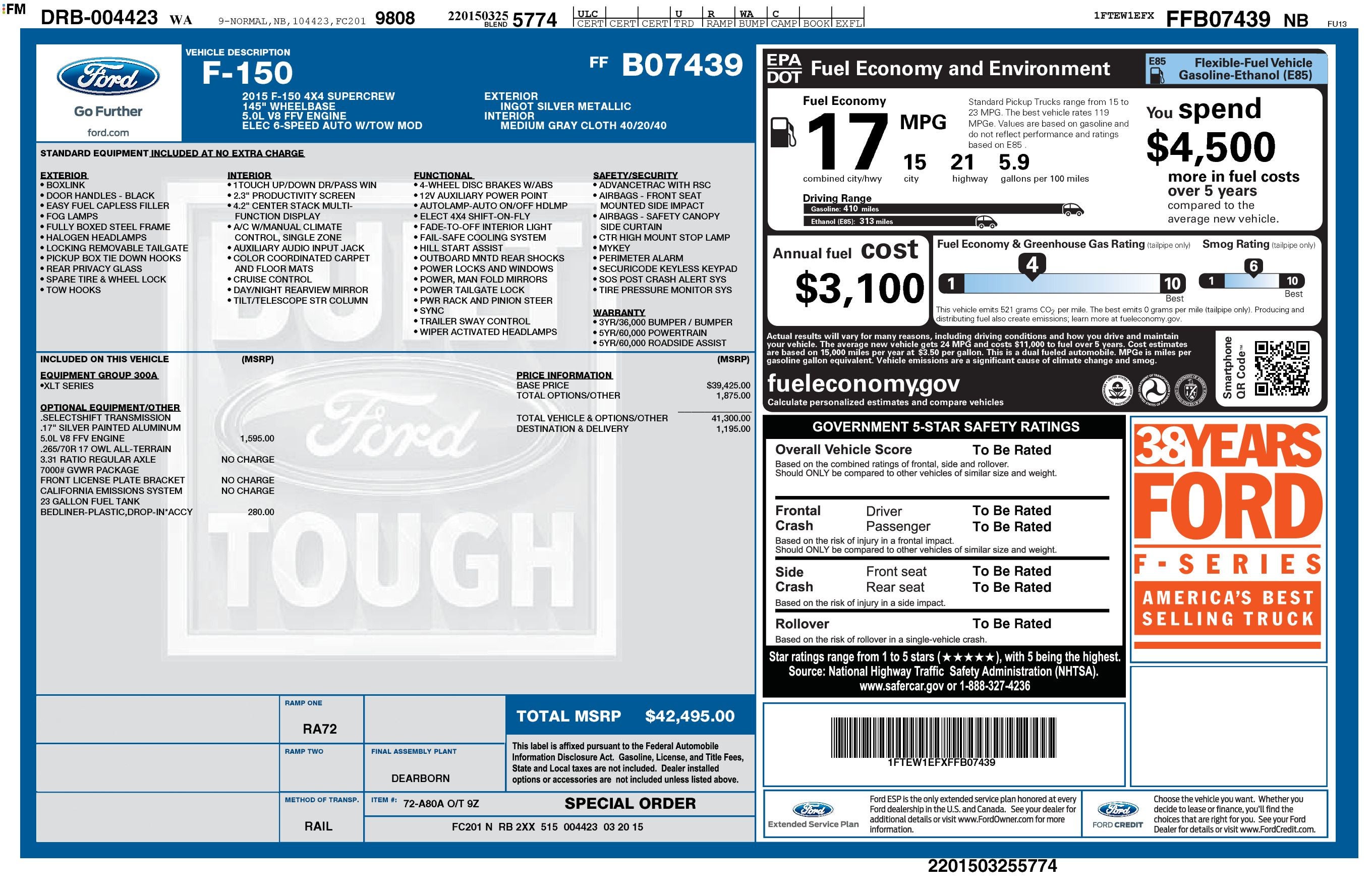 2015 Ford F-150 XLT