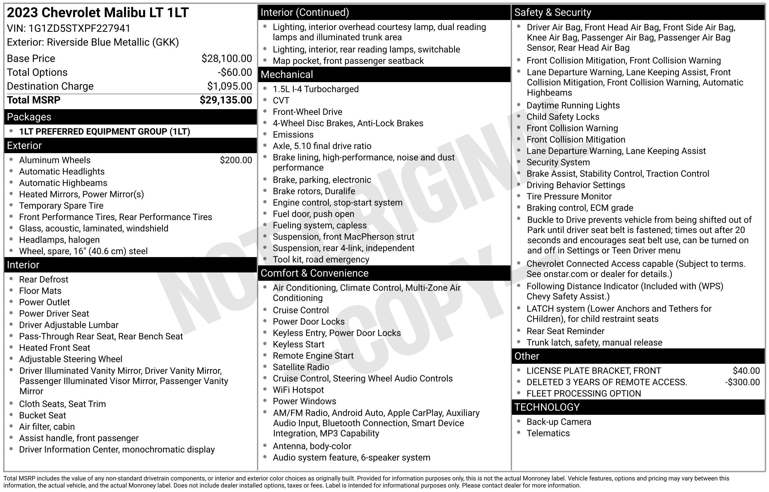 2023 Chevrolet Malibu LT 1LT