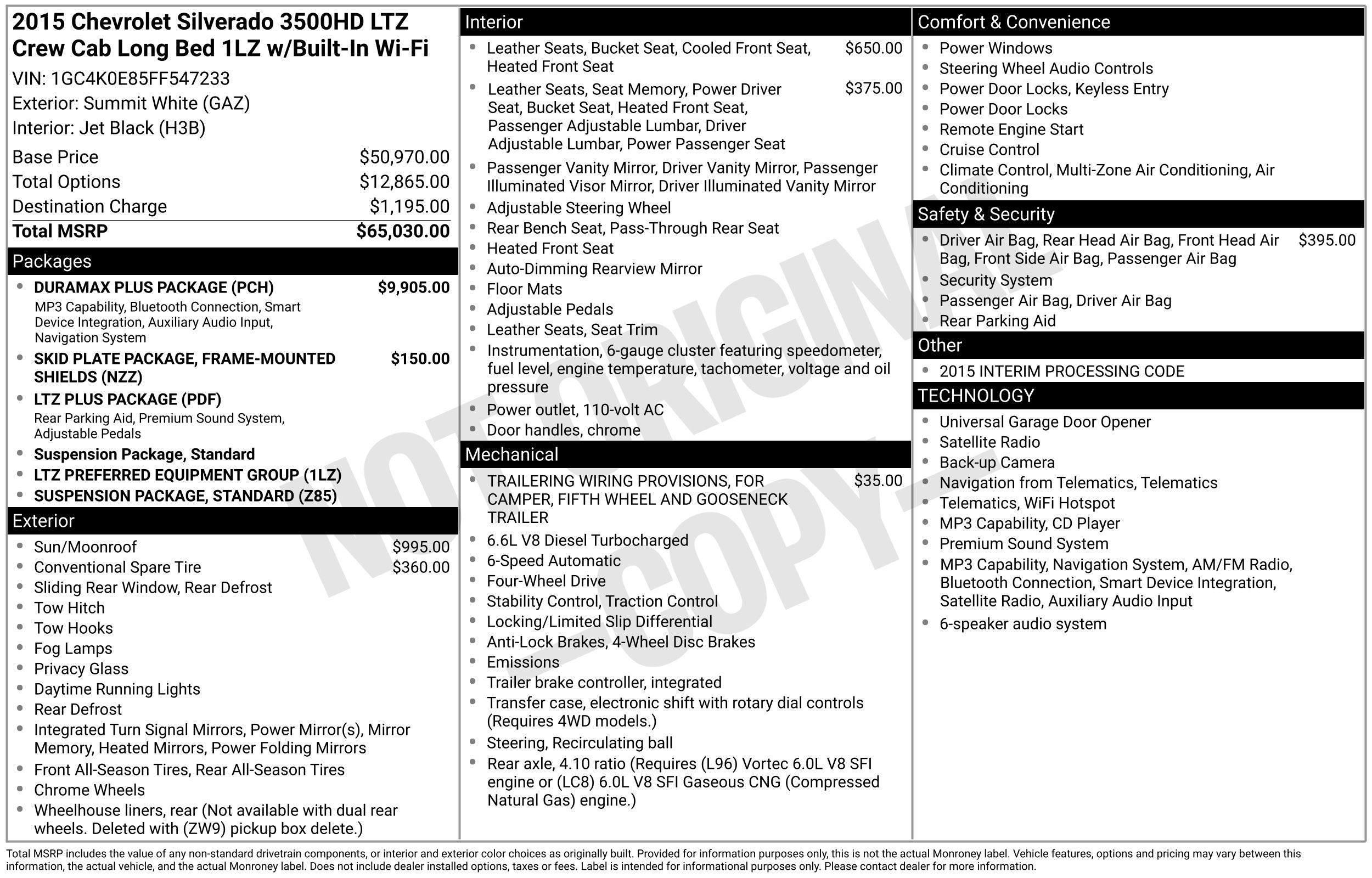 2015 Chevrolet Silverado 3500HD LTZ