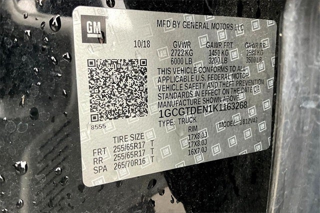 2019 Chevrolet Colorado Z71 CREW CAB 4X4 LONG BED