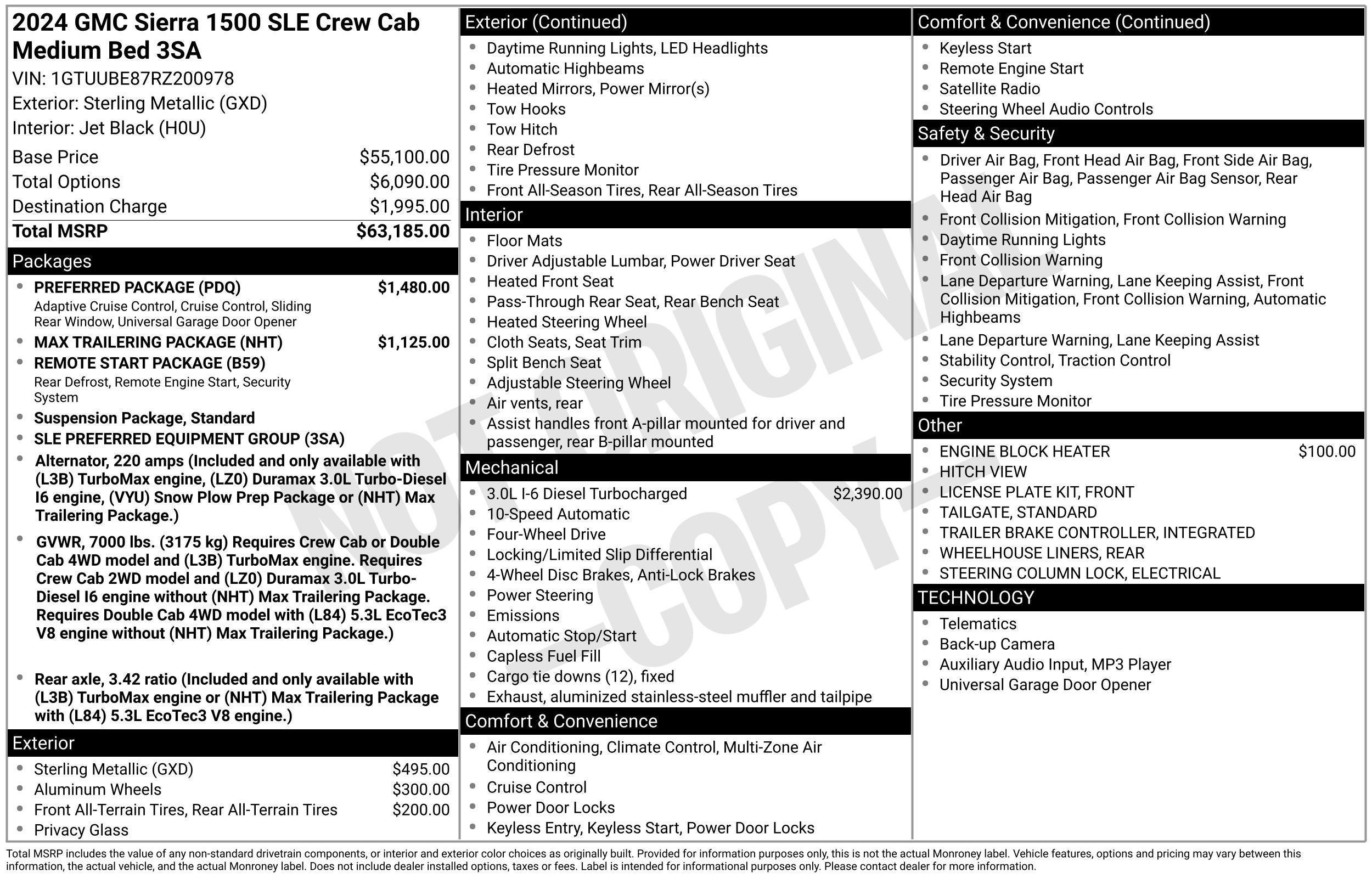 2024 GMC Sierra 1500 SLE