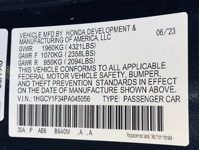 2023 Honda Accord EX