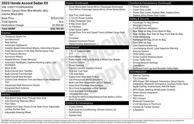2023 Honda Accord EX