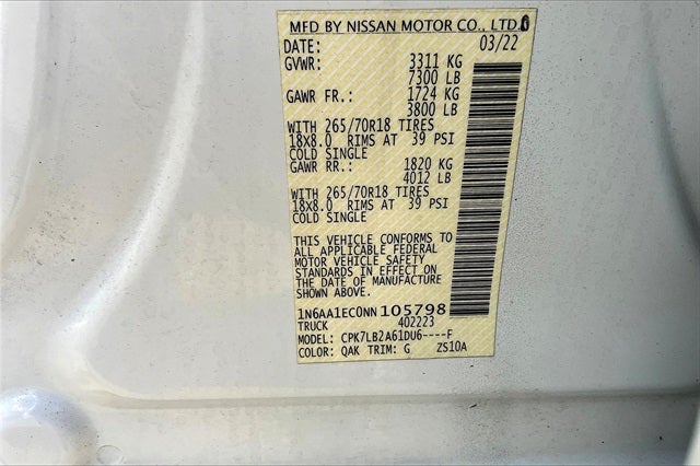 2022 Nissan Titan SV CREW CAB 4X4